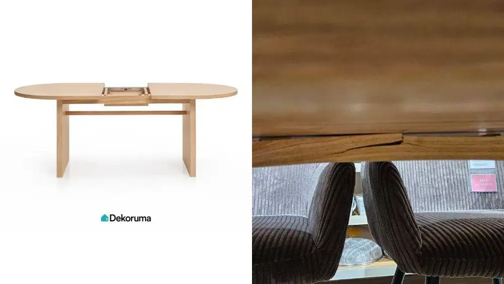 Heim Studio HEIJI Extendable Dining Table – Oak (Hanya Meja)