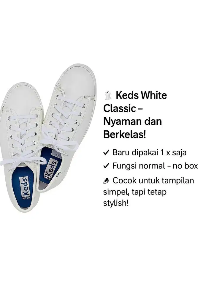 Sepatu Keds size 40 preloved putih