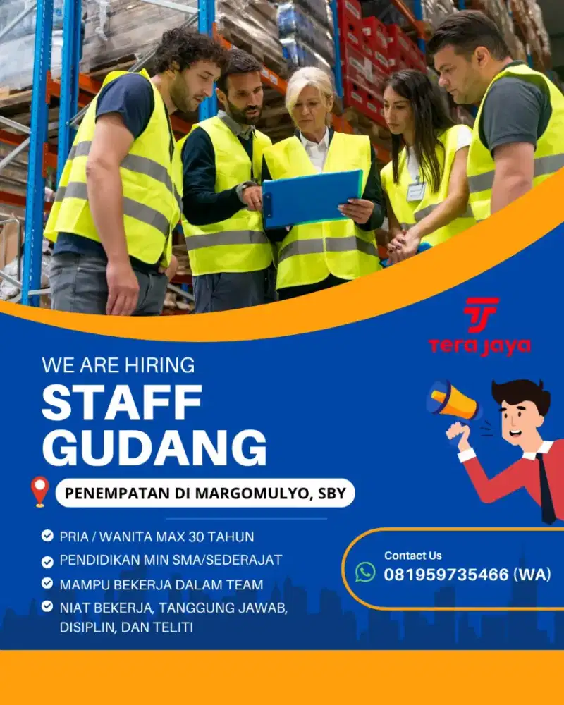 DIBUTUHKAN STAFF GUDANG