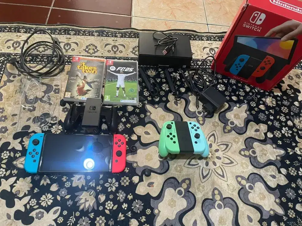 Nintendo switch OLED fullset no minus pemakaian sendiri
