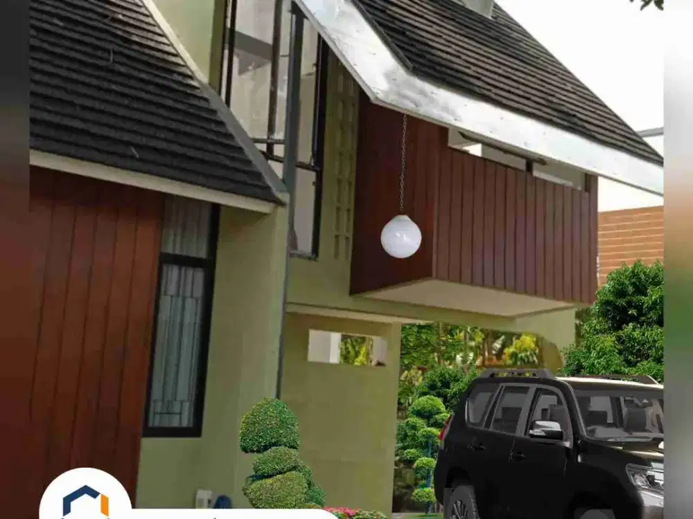 Rumah Indah 2 Setengah Lantai Plus Rooftop Siap Huni Strategis dekat Tol Desari
