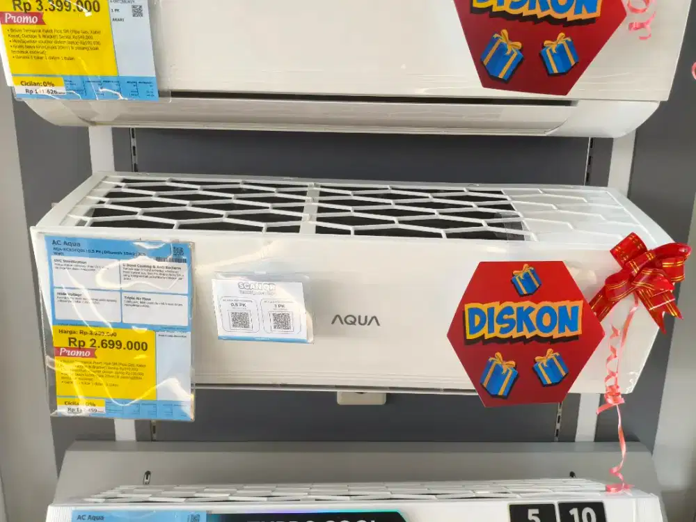 Promo AC Aqua 0.5 PK Bisa Cicilan Tanpa DP Gratis 2x Cicilan