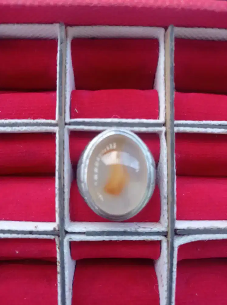 Cincin Batu Yakult dan Batu Moonstone Natural