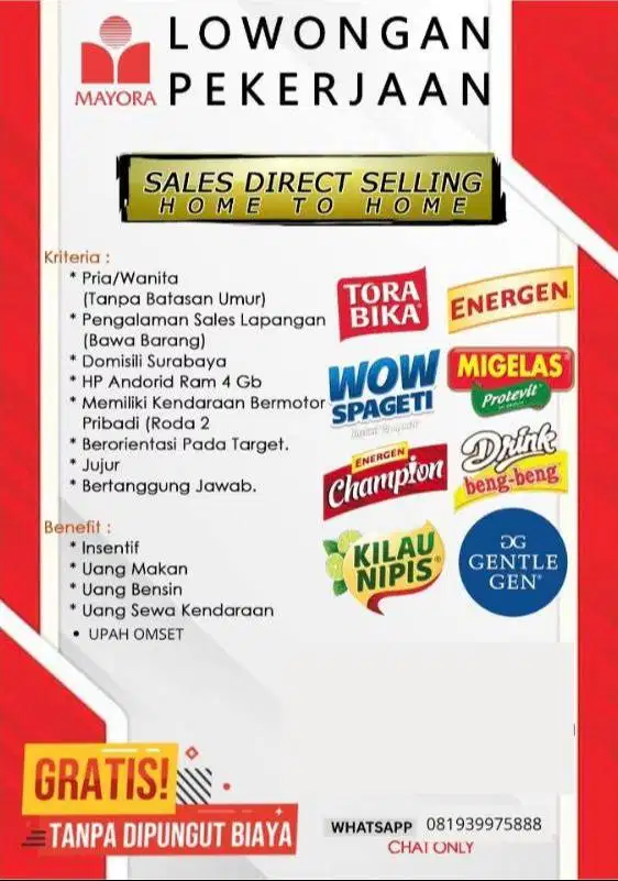 sales motoris direct seling home