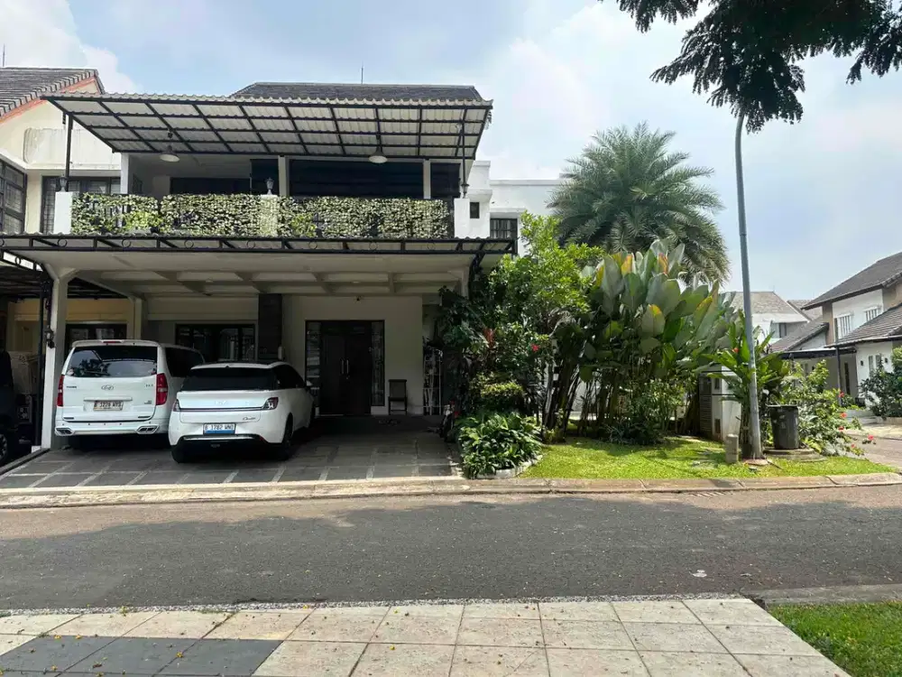 Rumah Besar Di Hook Depan Taman Full Furnish Emerald Bintaro