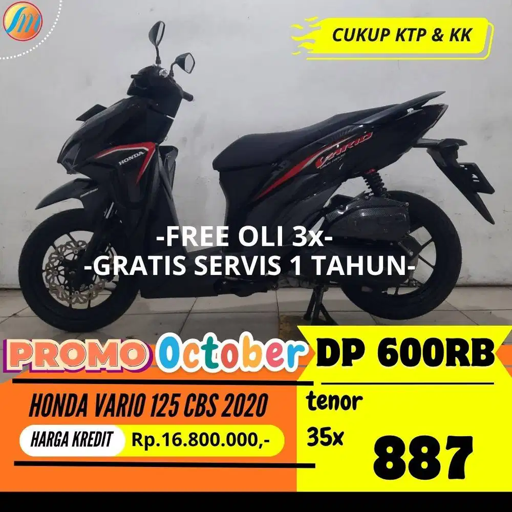 HONDA VARIO 125 CBS 2020 KREDIT DP 600RIBU ANGSURAN SANGAT RINGAN