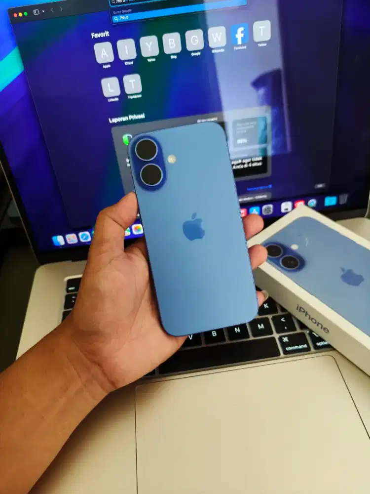 Iphone 16 128gb ultramarine ibox fullset garansi panjang