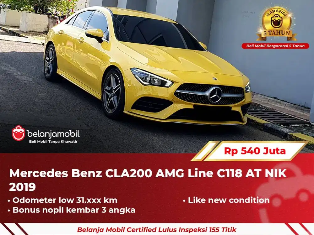 [ GARANSI 5TH ] Mercedes Benz Mercy CLA200 CLA 200 C118 AT 2019/2020