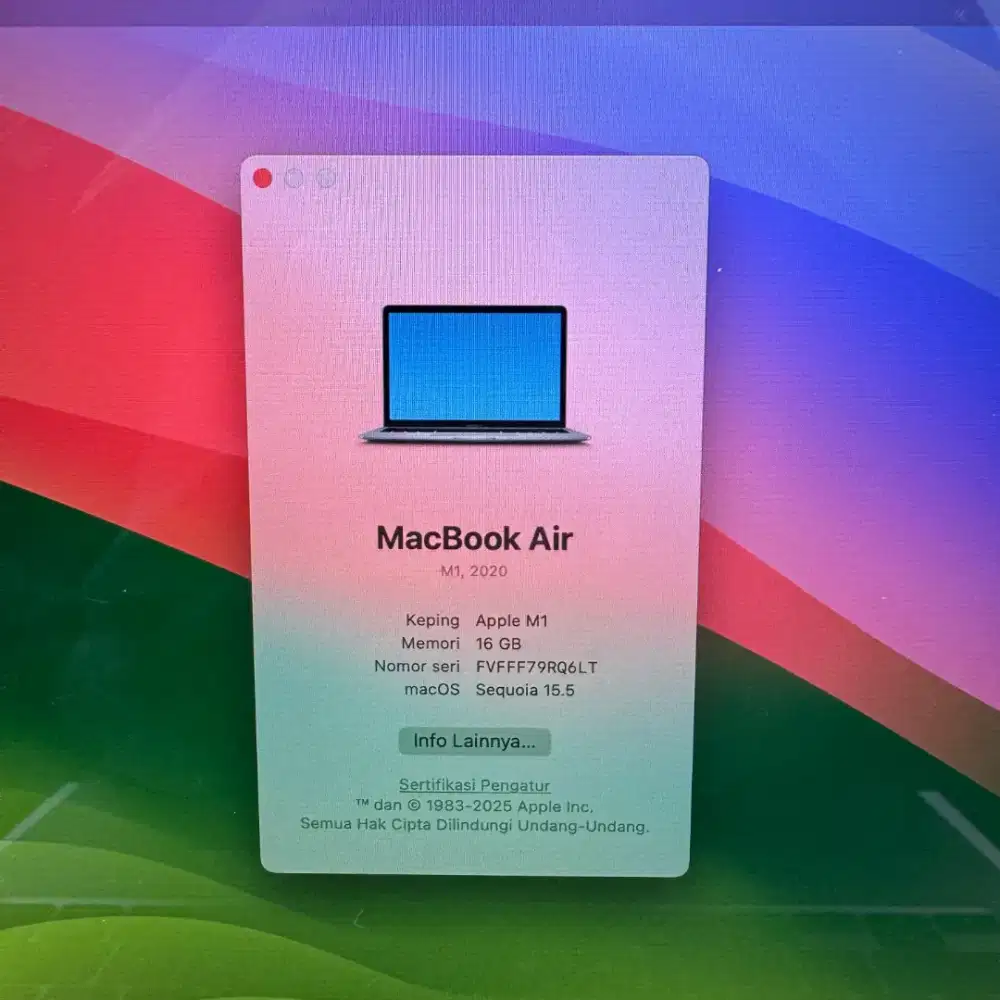 Macbook Air M1 13 inch Ram 16 Ssd 512 Full set Space Grey full set
