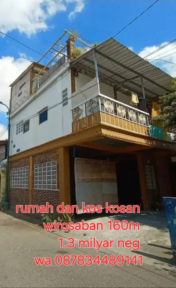 Jual rumah dan kos kosan dekat uad wirosaban