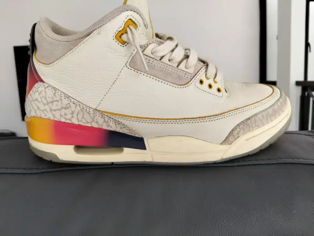 Jordan 3 j.balvin medelin sunset size 43