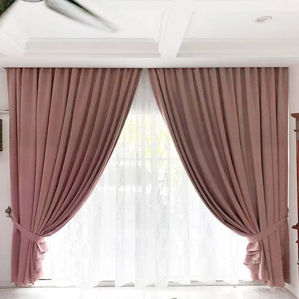 Beli Gorden Blackout Pasang Skat Klinik Hordeng Pintu Gordyn Vitrase