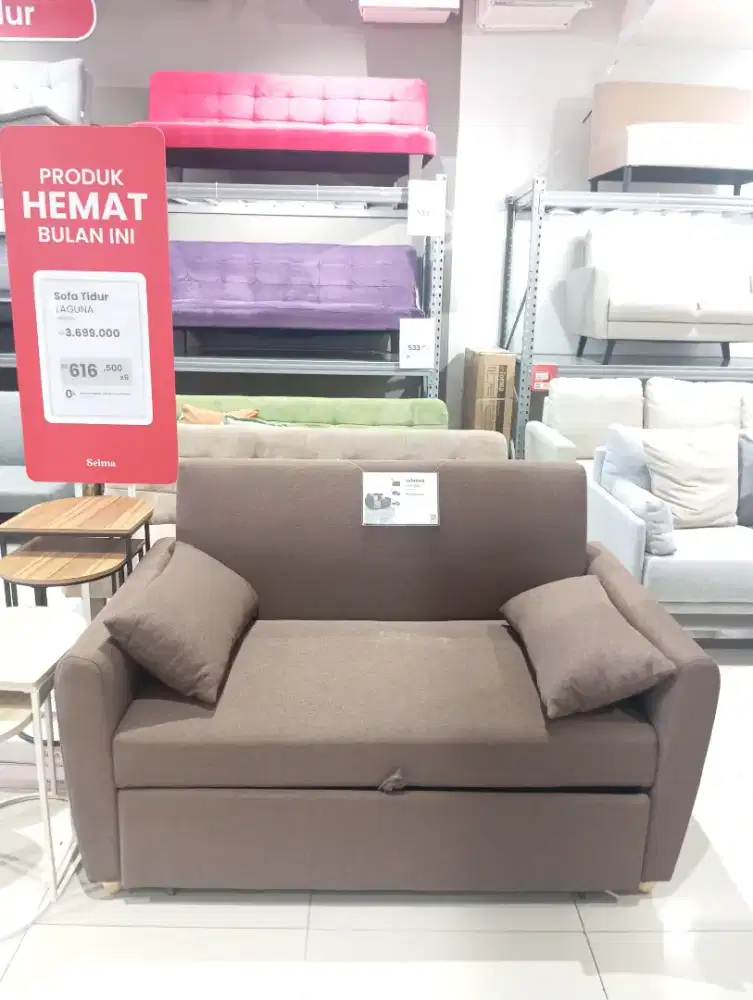 Promo extra diskon sofa sleeper bahan kain!