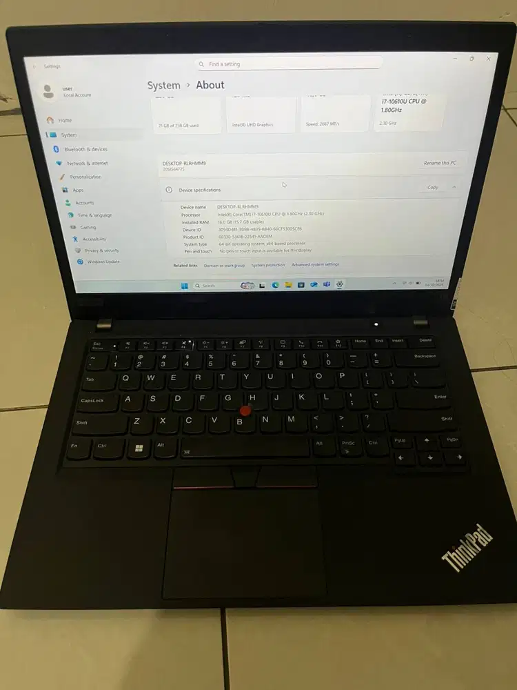 Laptop Lenovo Thinkpad Series T14