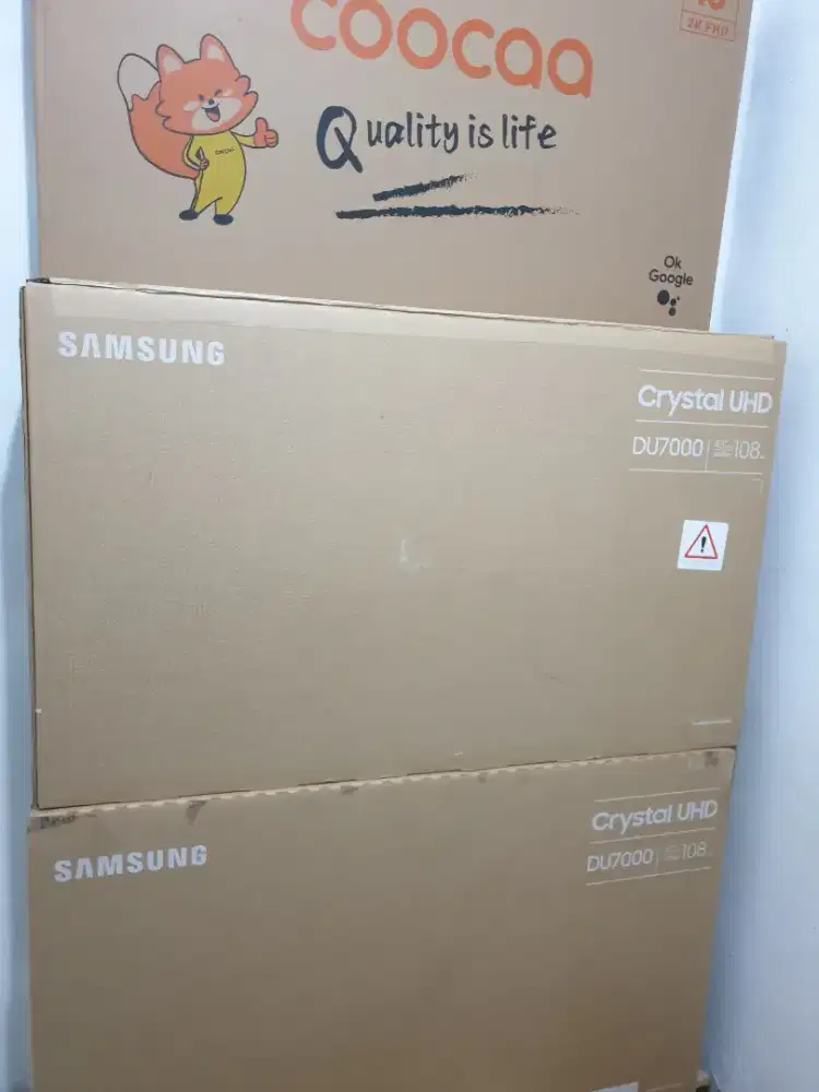 SAMSUNG SmartTV 43 inch DU7000 4K UHD. 100% Gres, bisa COD + Setting