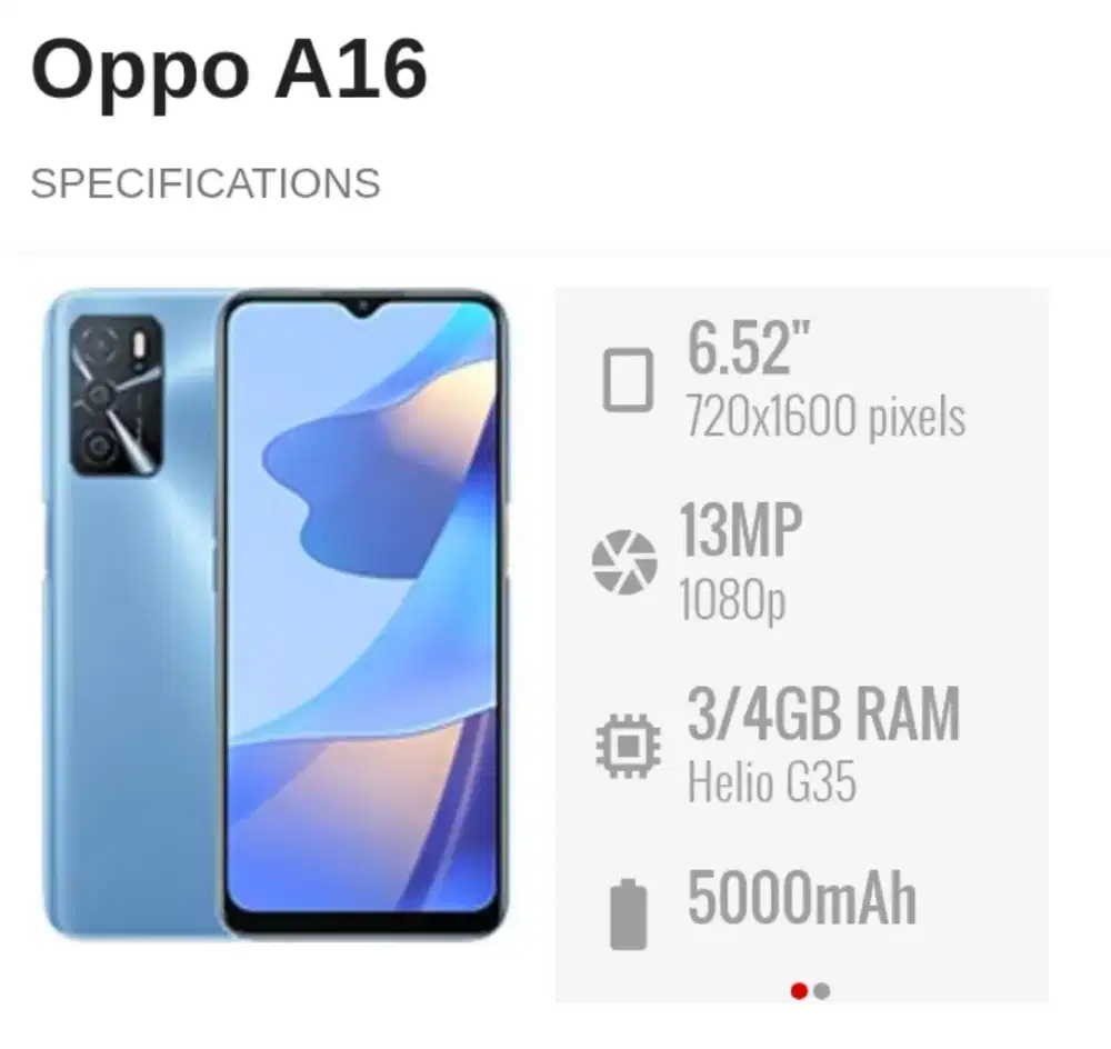 Oppo A16 4/64 Mulus Nett 700rb Pass. Lok.Kalimalang