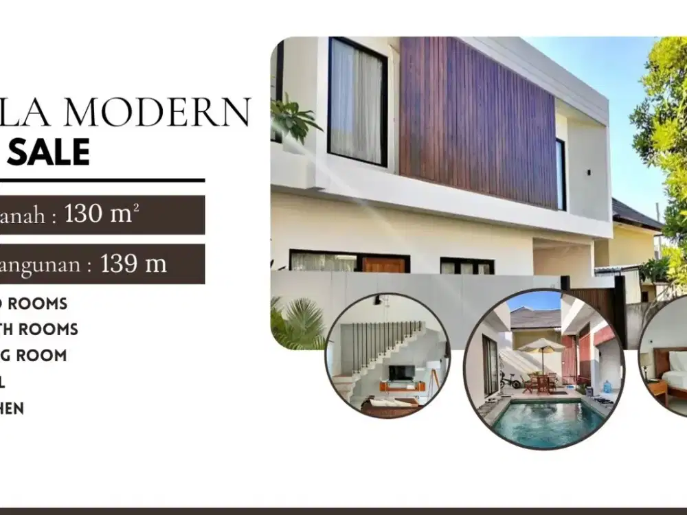 Dijual Villa Moderna kualitas Premium lokasi Jimbaran Bawah