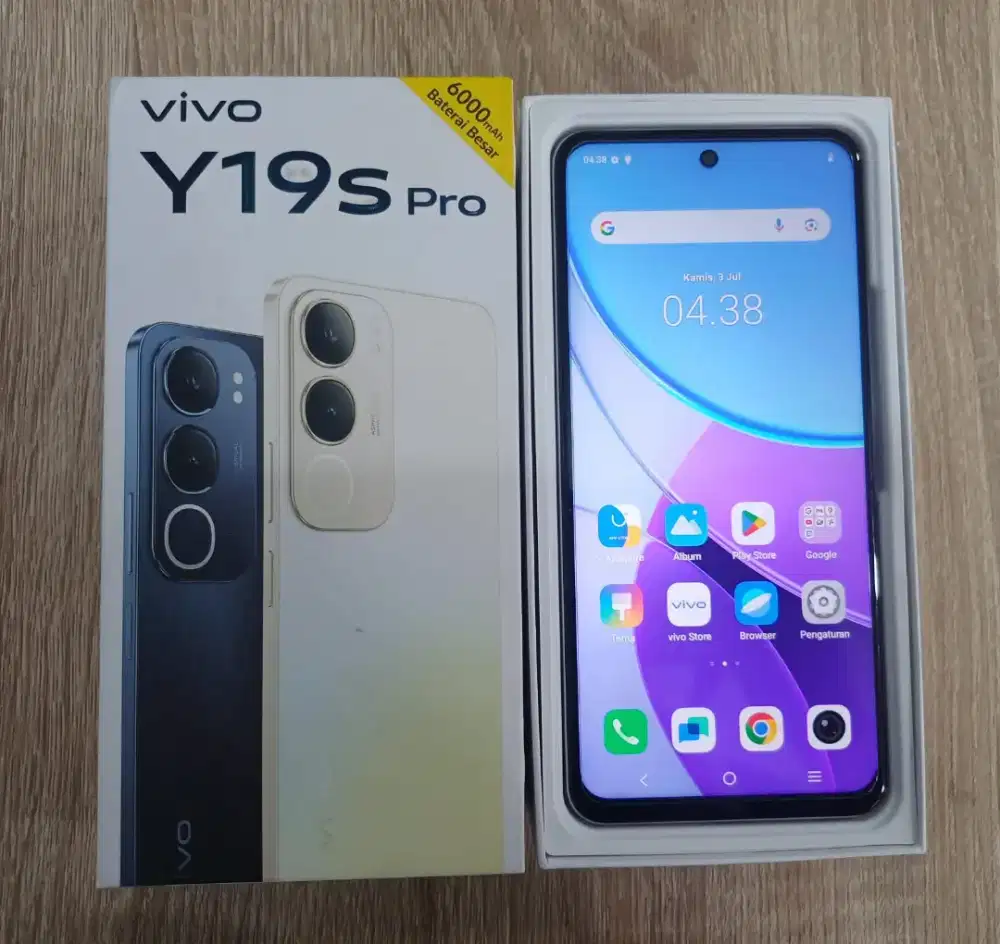 Vivo y 19s pro Ram 4/128 fullset like new garansi panjang