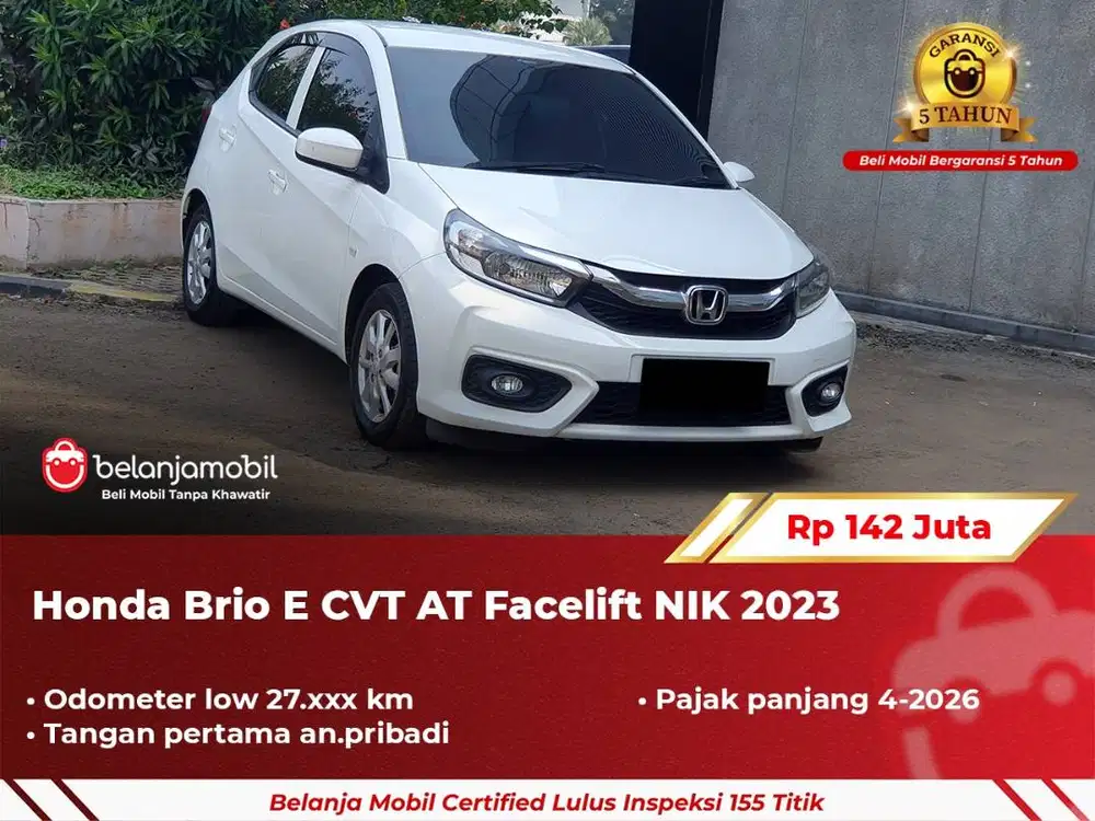 [ GARANSI 5TH ] Honda Brio E CVT AT Facelift 2023/2024