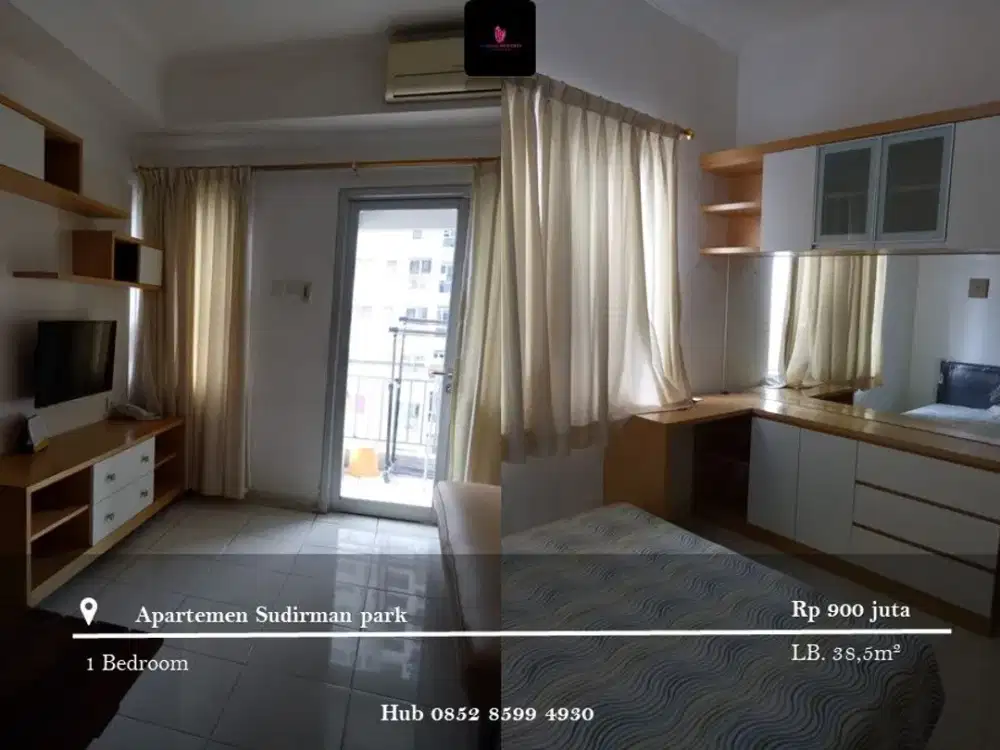 Dijual Apartement Sudirman Park High Floor 1BR Full Furnished