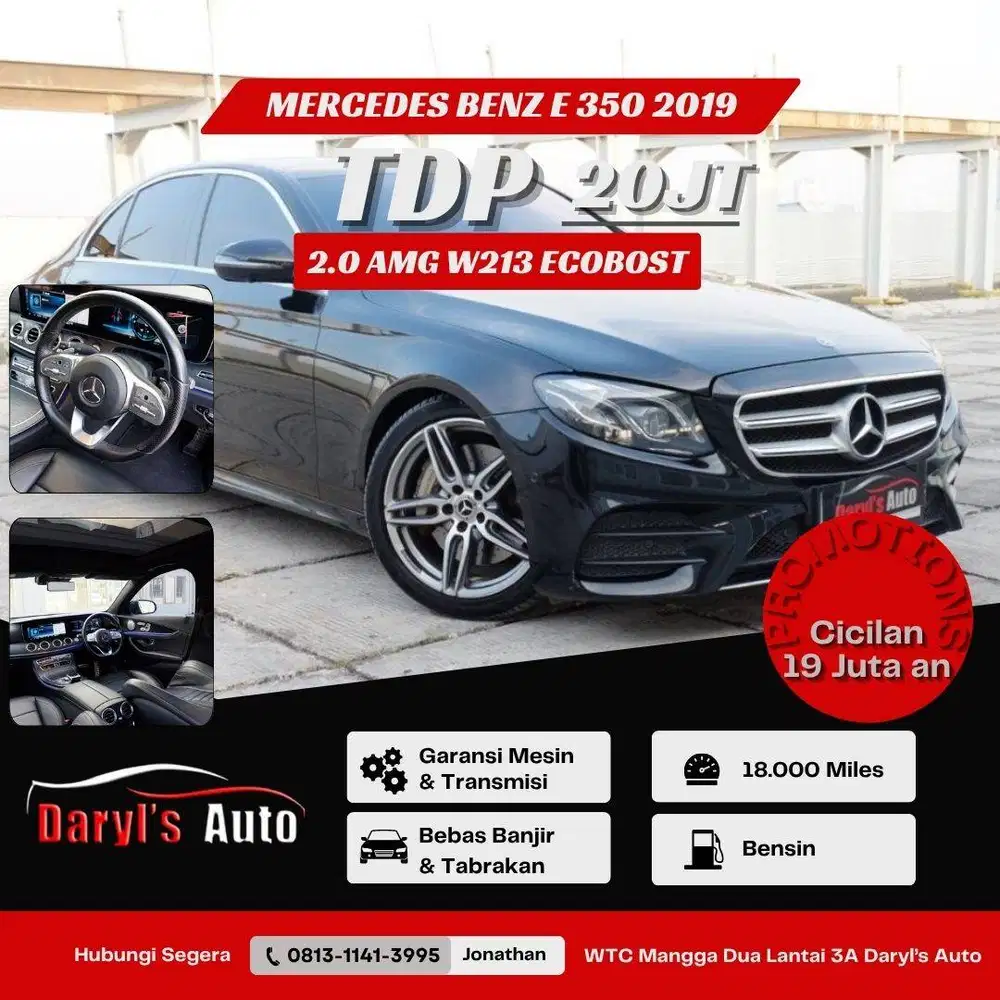 [LOW KM] Mercedes Benz E 350 AMG 2019 Promo !