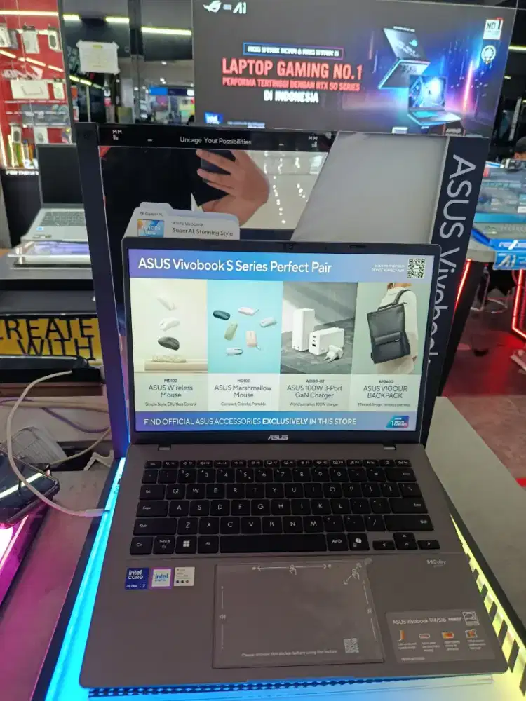 Laptop Asus Vivobook S14 Core Ultra 7 Ram 16GB DDR5X 1TB SSD