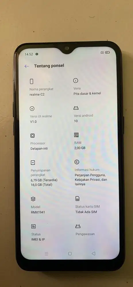 Realme C2 ram 2/16