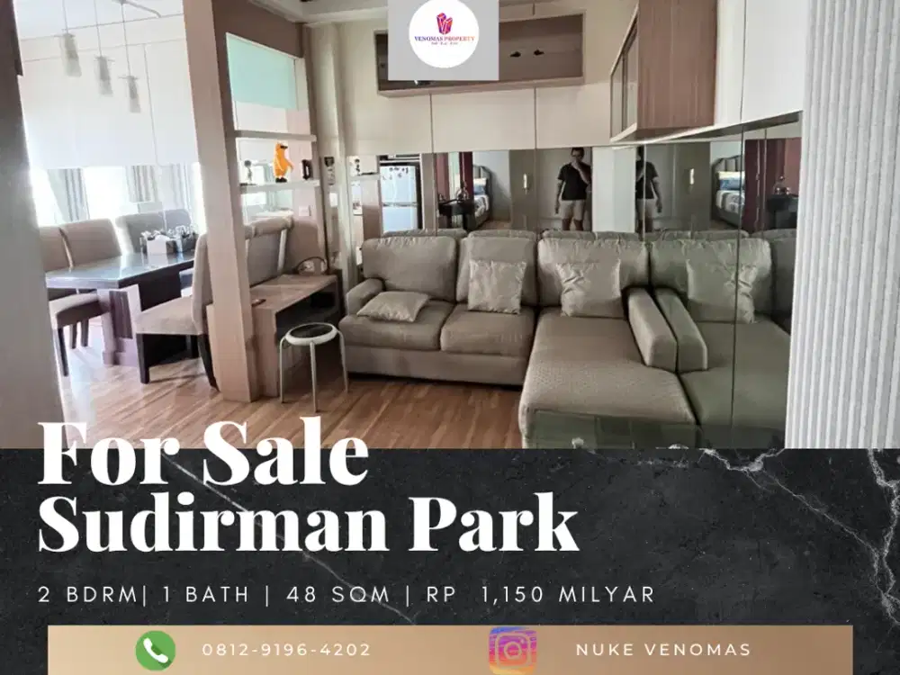 Dijual Apartement Sudirman Park 2BR Full Furnished Lantai Rendah