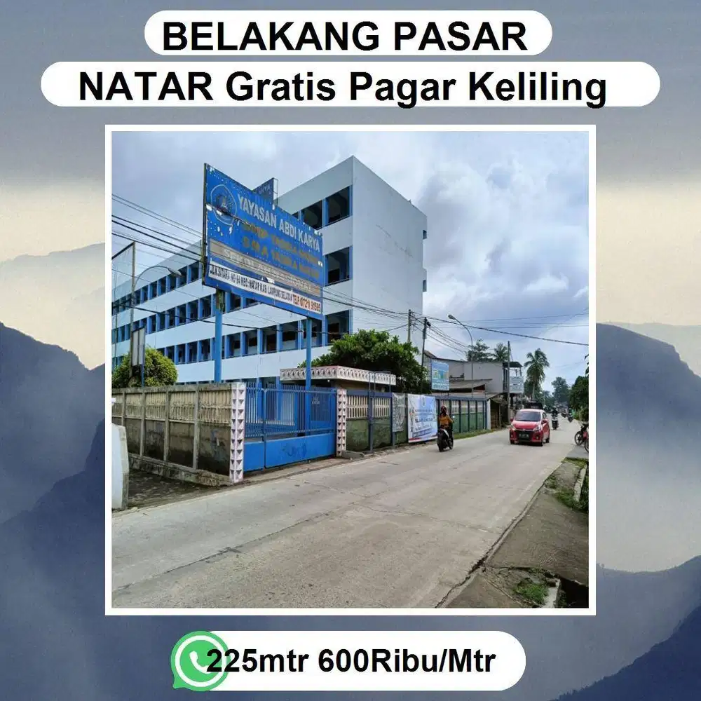 TANAH NATAR HANYA SELANGKAH DARI PASAR NATAR DEKAT DENGAN BANDARA