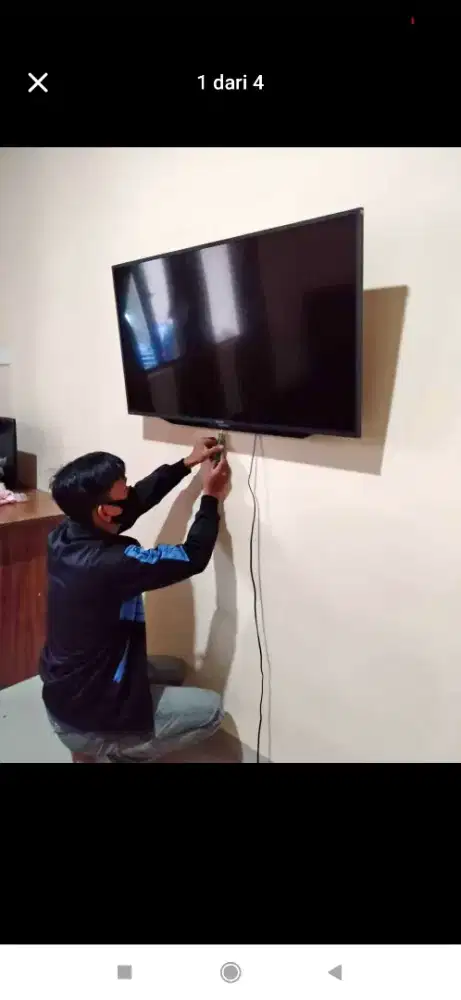 Breket gantungan tv++pemasangan/briket tv/bracket tv/braket tv