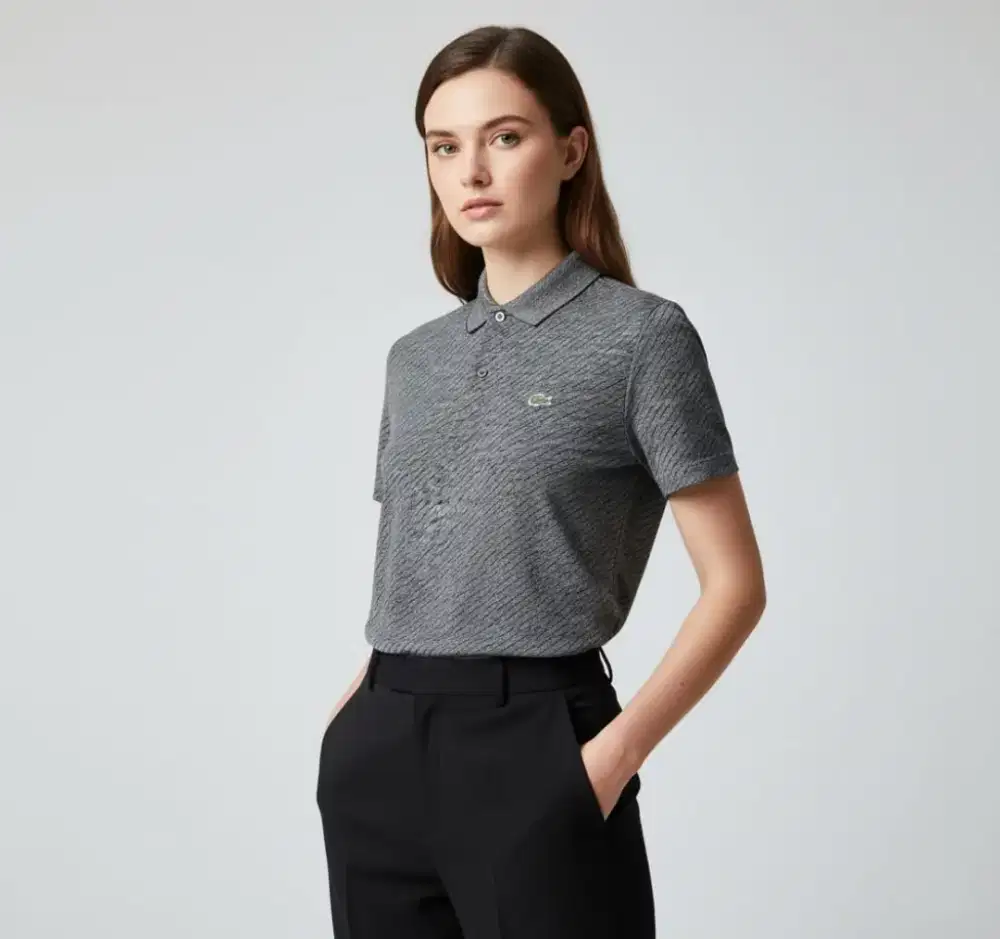 Kaos polo shirt Lacoste Women Grey colour Size No.3