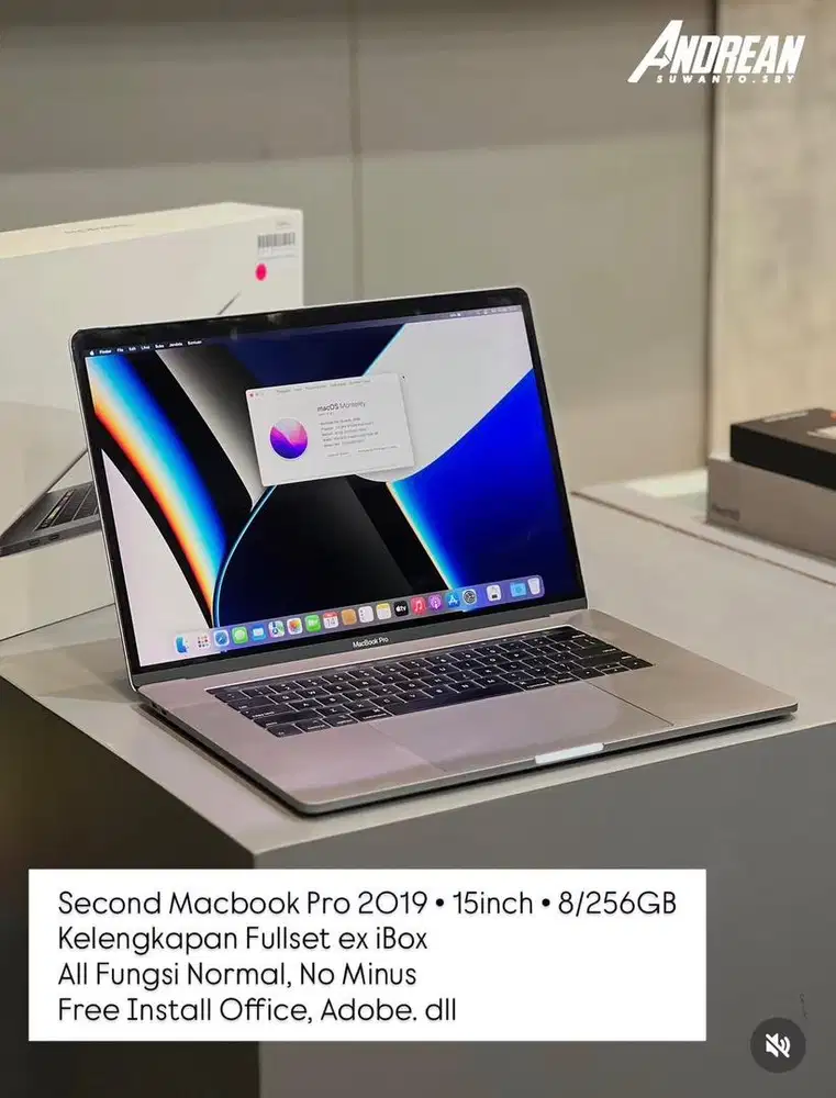 Apple macbook pro 2019 15inch 8/256gb ex ibox