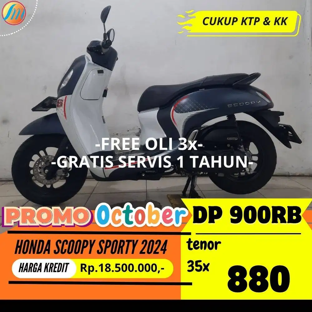 HONDA SCOOPY SPORTY 2024 KREDIT DP 900RIBU ANGSURAN SANGAT RINGAN