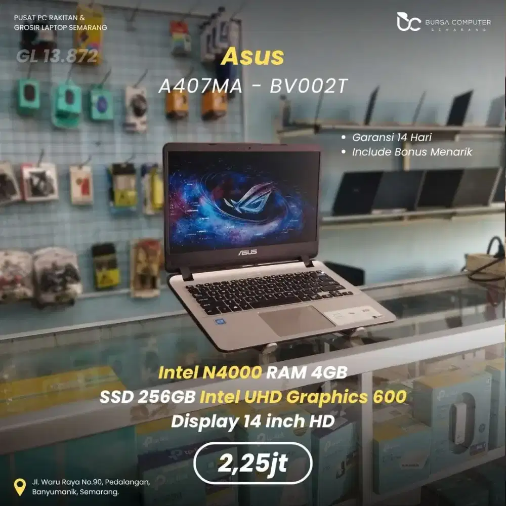 ASUS A407MA-BV002T | Intel N4000 4GB 256GB