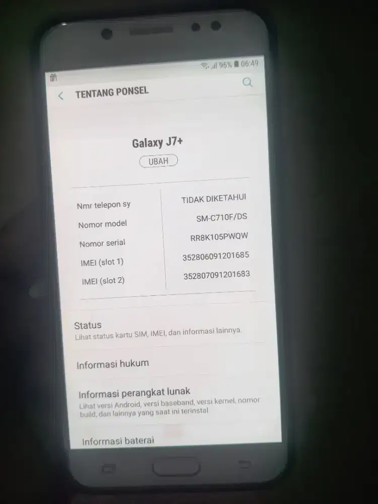 Samsung J7plus + ram 4