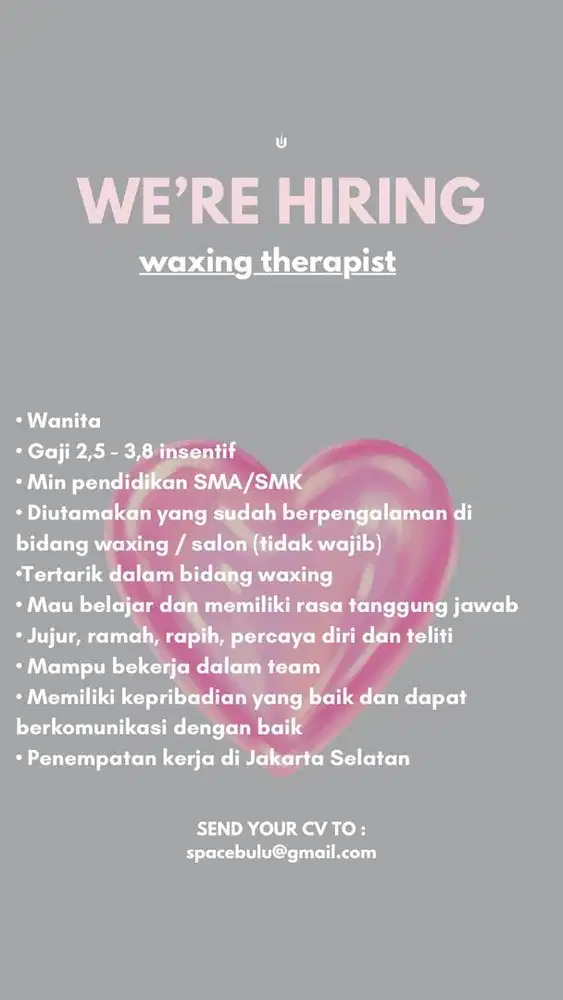 DICARI CEPAT WAXING THERAPIST