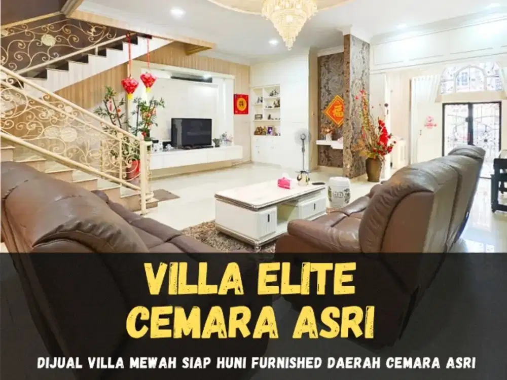 DIJUAL VILLA DIKAWASAN ELITE CEMARA ASRI