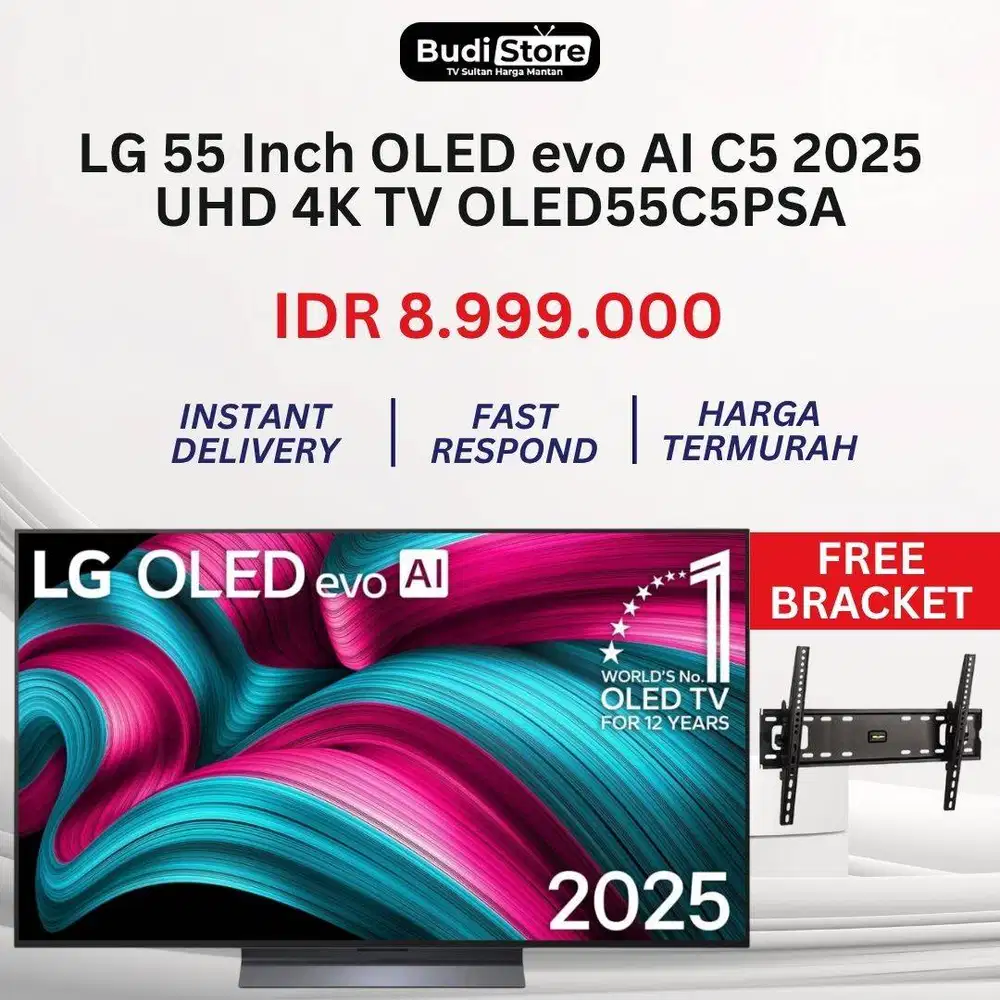 LG 55 Inch OLED evo AI C5 2025 UHD 4K TV OLED55C5PSA