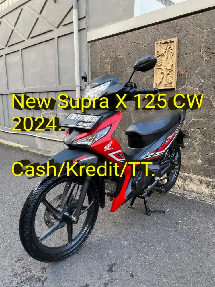 Supra X 125 2024. Pajak ON. Like New. Standar. Mulus. Cash/Kredit/TT