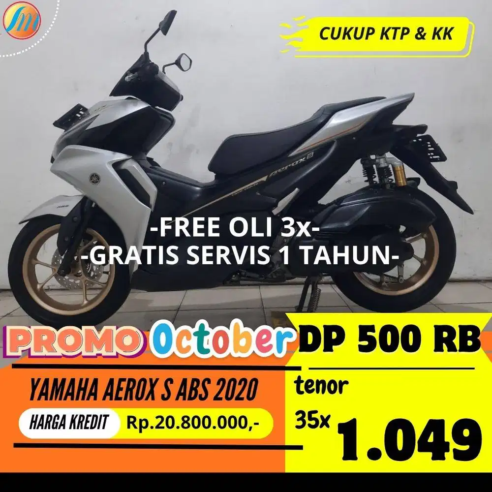 YAMAHA AEROX S ABS 2020 KREDIT DP 500RIBU ANGSURAN SANGAT RINGAN