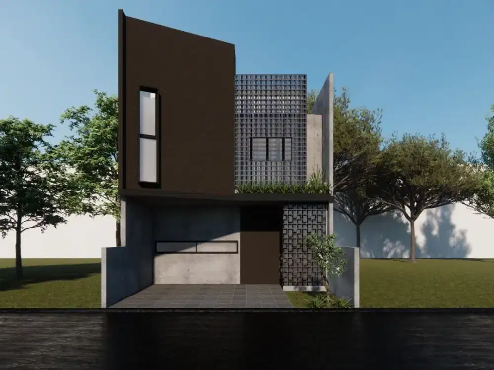 Dekat PPPG Kesenian Jual Rumah Jogja Gaya Arsitektur Industrial Type 90