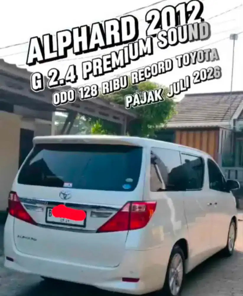 Toyota Alphard 2012 Bensin