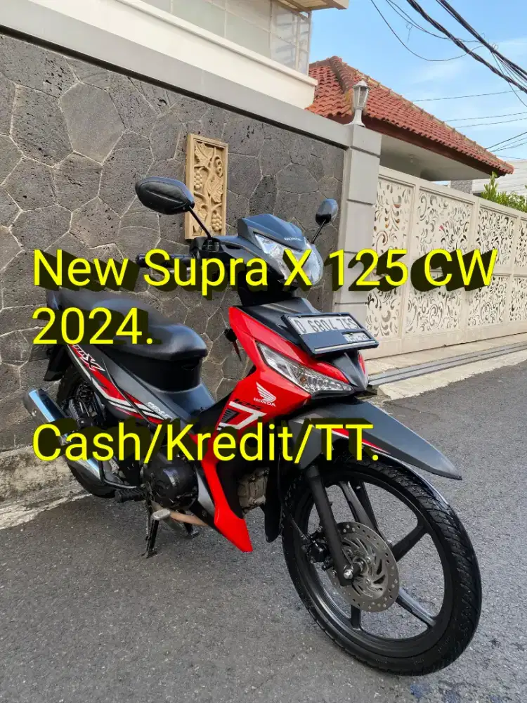 Supra X 125 2024. Pajak ON. Like New. Standar. Mulus. Cash/Kredit/TT