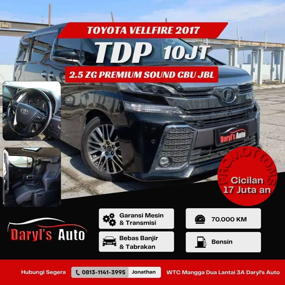 Toyota Vellfire ZG Premium Sound JBL 2017 Facelift Promo !
