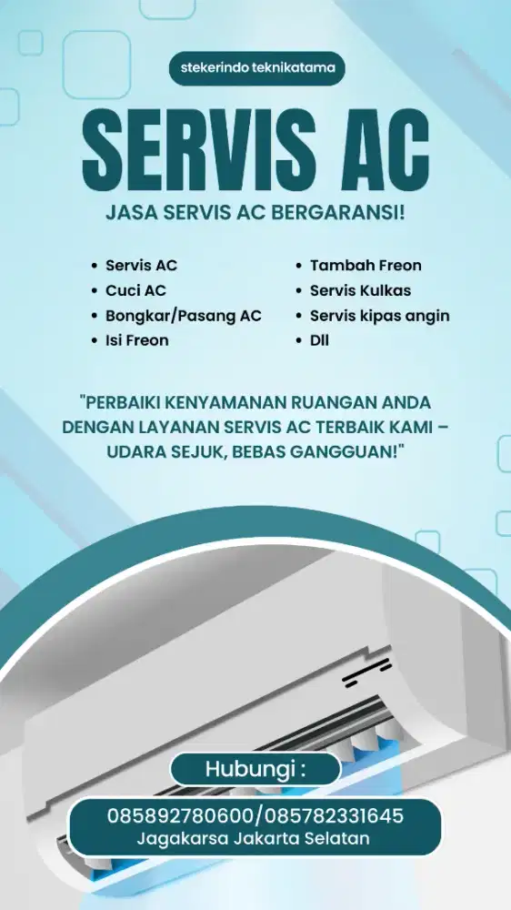 Terima service, cuci AC , dll