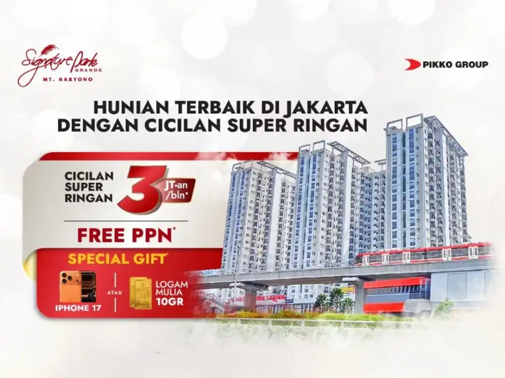 HARGA SPECIAL APARTEMEN SIGNATURE PARK GRANDE CAWANG - MT HARYONO JAKARTA