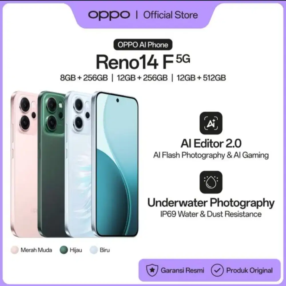 OPPO RENO 14F 5G RAM 12/256 GB