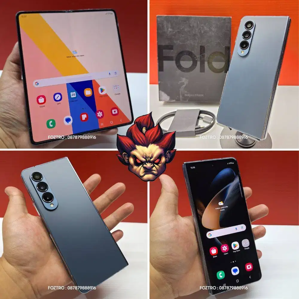 Samsung Galaxy Z Fold 4 12/256GB Graygreen Fullset RESMI No Minus