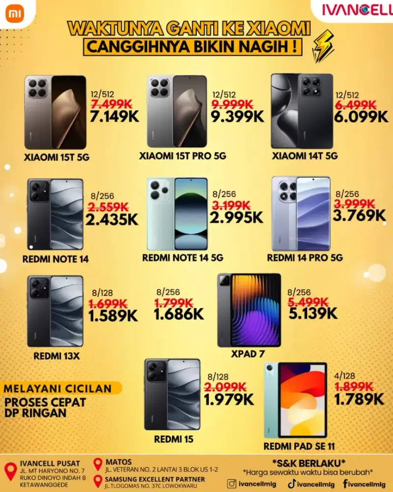 PROMO REDMI DAN XIAOMI SERIES HARGA TERMURAH