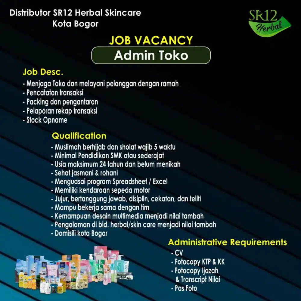 Admin Toko Herbal & Skincare